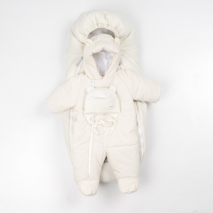 Зимний конверт в коляску Baby XS молочный