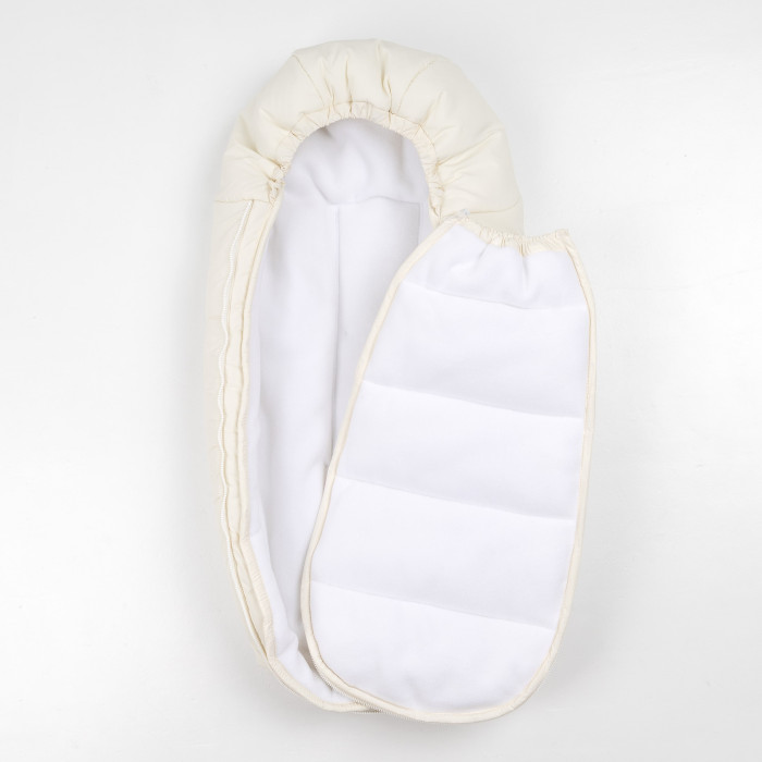Зимний конверт в коляску Baby XS молочный