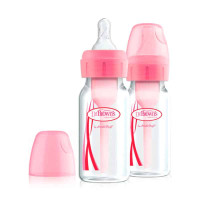 Пляшка для годування зі стандартним горлишком Natural Flow® 120 мл 2шт, рожева,  Dr. Brown's