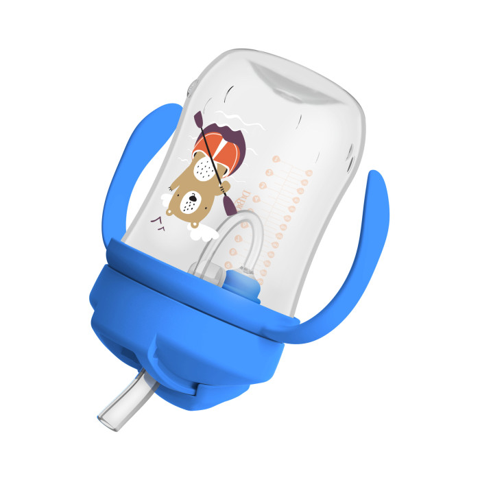 Поїльник блакитний з силіконовою трубочкою та тагарцем 270 мл Dr. Brown's