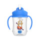 Поїльник блакитний з силіконовою трубочкою та тагарцем 270 мл Dr. Brown's