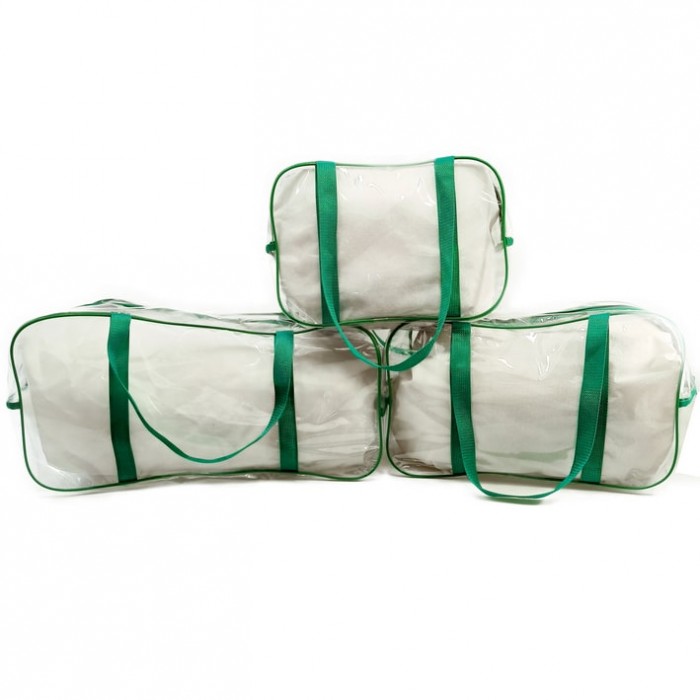 Прозора сумка в пологовий: набір з 3 шт, зелений 