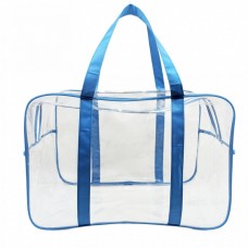 Прозрачная сумка в роддом Premium XL, синий