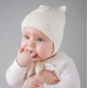 Детская зимняя шапочка с ушками белая DoRechi