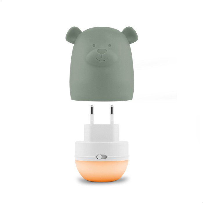 Детский ночник ZAZU BENNY «Мишка» с датчиком сумерек, мята