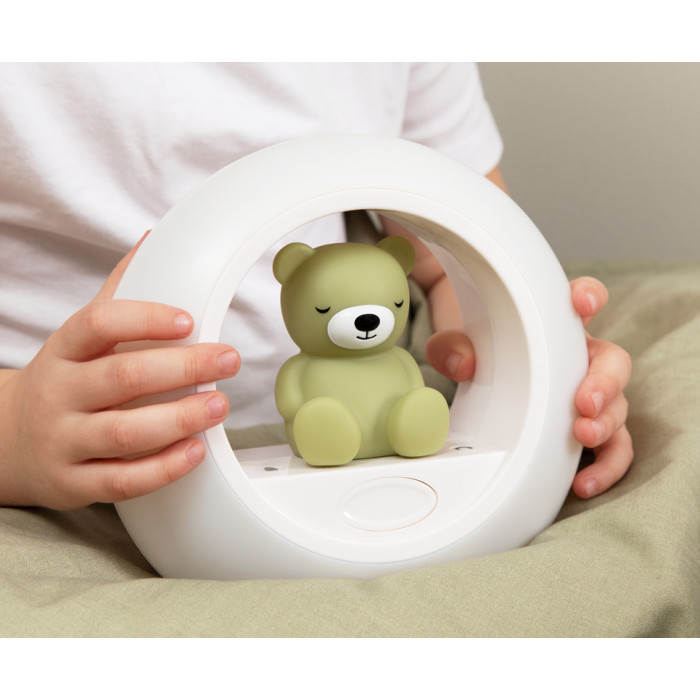 Детский ночник ZAZU BILLY «Медвежонок» с датчиком плача (Cry Sensor), зелёный
