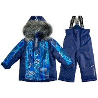 Комплект зимний 102018-63/33 сине-белые полоски, Garden Baby