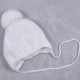 Вязаная шапка Олби белая для новорожденного, Украина