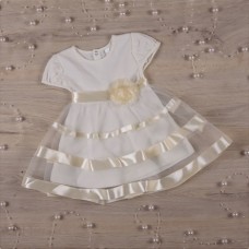 Платье Маленькая Леди молочное короткий рукав, Бетис