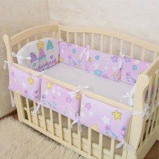 Защита для детской кроватки Замок розовая, Бетис