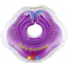 Круг для купання Baby Swimmer з брязкальцем, пурпуровий