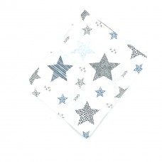Детская ситцевая пеленка Голубые звездочки 80x100, Украина