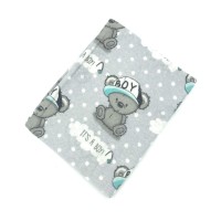 Детская пеленка байка Boy серая 80x90, Украина