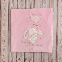 Велюровый плед Зверята розовый Garden baby