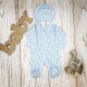 Чоловічок для хлопчика Garden Baby Сірі Зірочки 10830-07 футер блакитний