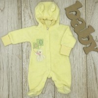 Детский комбинезон Медвежонок с шариками махра желтый, Garden Baby