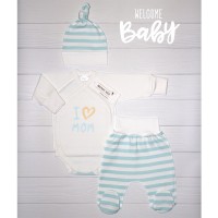 Дитячий комплект I love Mom 3 предмети, Merry Bee