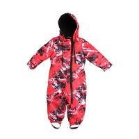 Комбинезон зимний Garden Baby 101032-63/32 для девочки Красный с рисунком 