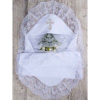 Крыжма трикотажная Фантазия 4938 белая, Украина