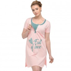 Ночная рубашка для кормления Clover с топом розовая 24167, Украина