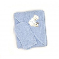 Полотенце для купания Мишка голубое 85х85, Womar