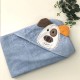 Детское полотенце с уголком Собачка голубое