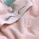 Детское полотенце с уголком Единорог розовое
