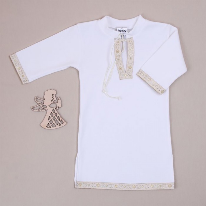 Хрестильна сорочка Крістіан-2 з тасьмою 