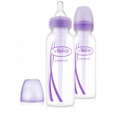 Бутылочка для кормления со стандартным горлышком 250 мл 2 шт.,фиолетовая, Dr. Brown's