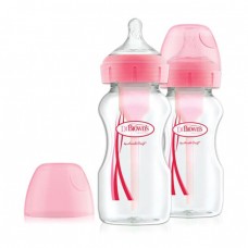 Бутылочка для кормления с широким горлышком Options+ розовая 270 мл 2шт. , Dr. Brown's