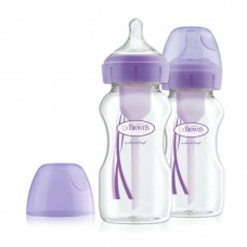 Бутылочка для кормления с широким горлышком Options+ фиолетовая 270 мл 2шт. , Dr. Brown's