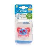Пустышка PreVent Бабочка 6-18 мес., розовая, Dr. Brown's