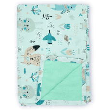 Непромокаюча пелюшка Eco Cotton 65х90 звірята, ЕКО ПУПС