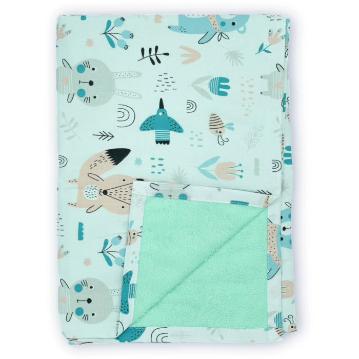 Непромокаюча пелюшка Eco Cotton ЕКО ПУПС 65×90 см, принт «Звірята»