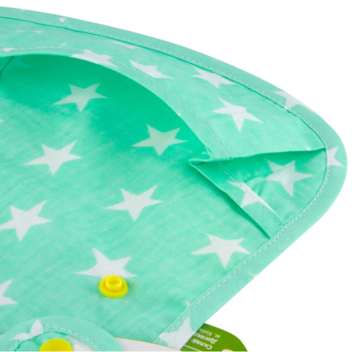 Непромокаючий слюнявчик Зірочки Eco Cotton Premium, ЕКО ПУПС