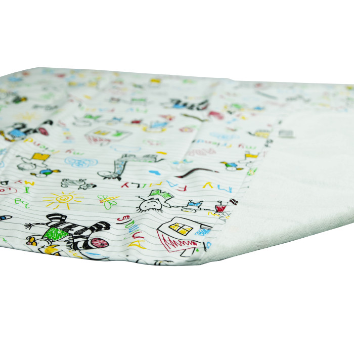 Непромокаюча пелюшка Eco Cotton ЕКО ПУПС 65×90 см, принт «Family»