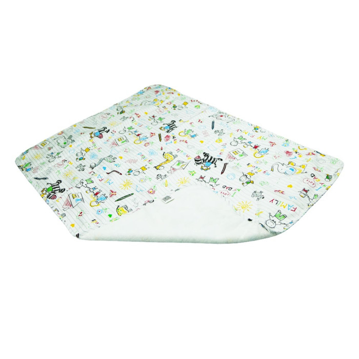 Непромокаюча пелюшка Eco Cotton ЕКО ПУПС 65×90 см, принт «Family»