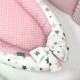 Кокон для новонароджених Baby Design Stars сіро-рожевий Маленька Соня