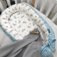 Кокон для новонароджених Baby Design сіро-блакитний Маленька Соня