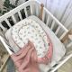 Кокон для новонароджених Baby Design Baby сіро-пудровий Маленька Соня