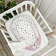 Кокон для новонароджених Baby Design Stars сіро-рожевий Маленька Соня