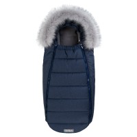 Зимний конверт на флисе Baby XS с опушкой, Синий