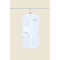 Теплая евро пеленка кокон на молнии Beris молочный, 0-3 мес