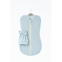 Пеленка кокон на молнии + шапочка, Honey, сизая, 0-3 мес