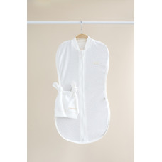 Пеленка кокон на молнии + шапочка, Honey, молоко, 3-6 мес