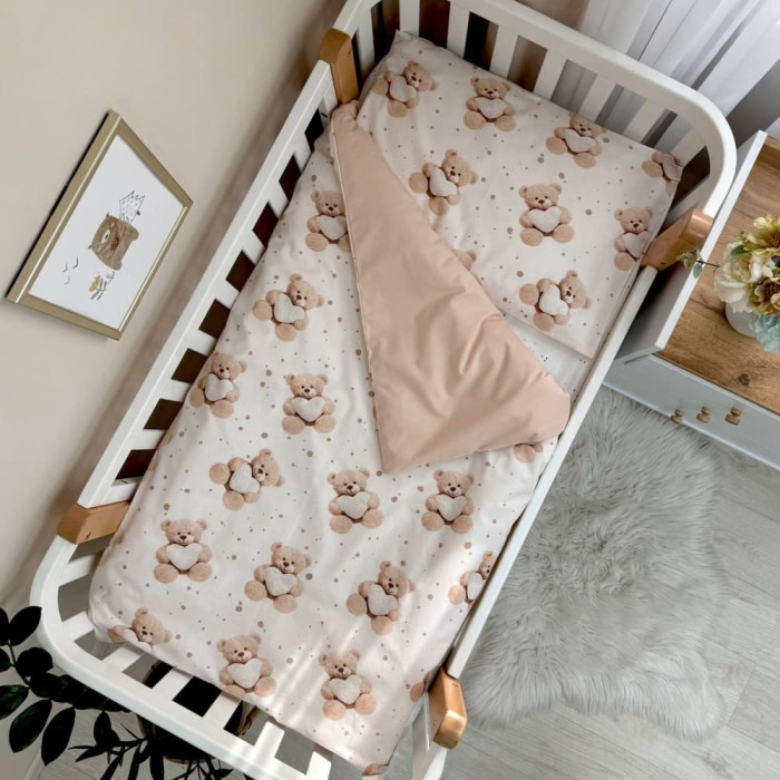 Змінний комплект постільної білизни Ведмедик із сердечком