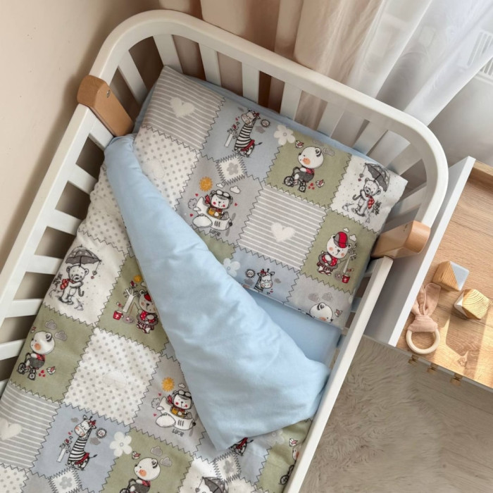 Дитяча постільна білизна для немовлят Печворк Маленька Соня фланель