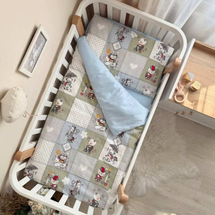 Дитяча постільна білизна для немовлят Печворк Маленька Соня фланель