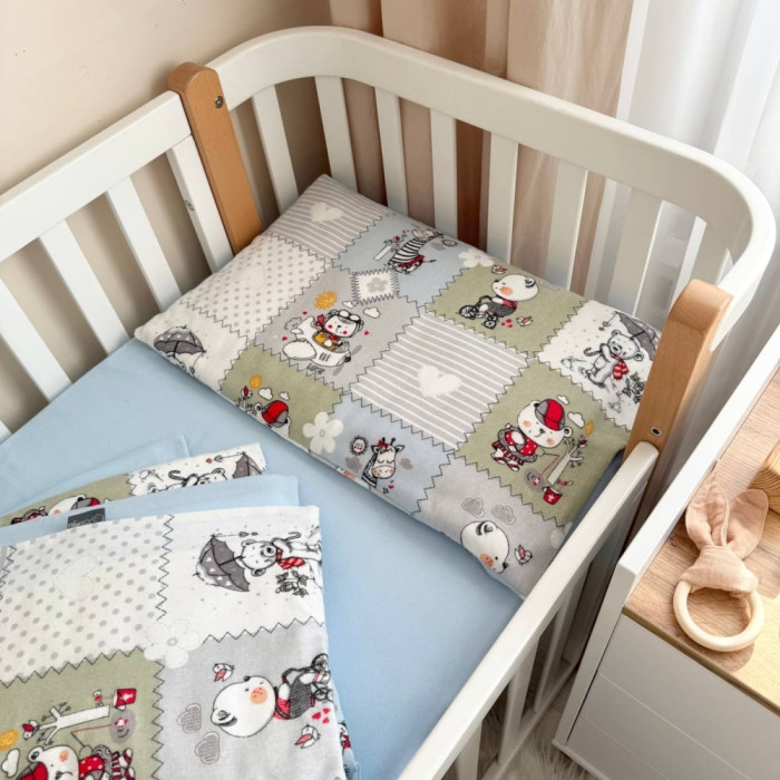 Дитяча постільна білизна для немовлят Печворк Маленька Соня фланель