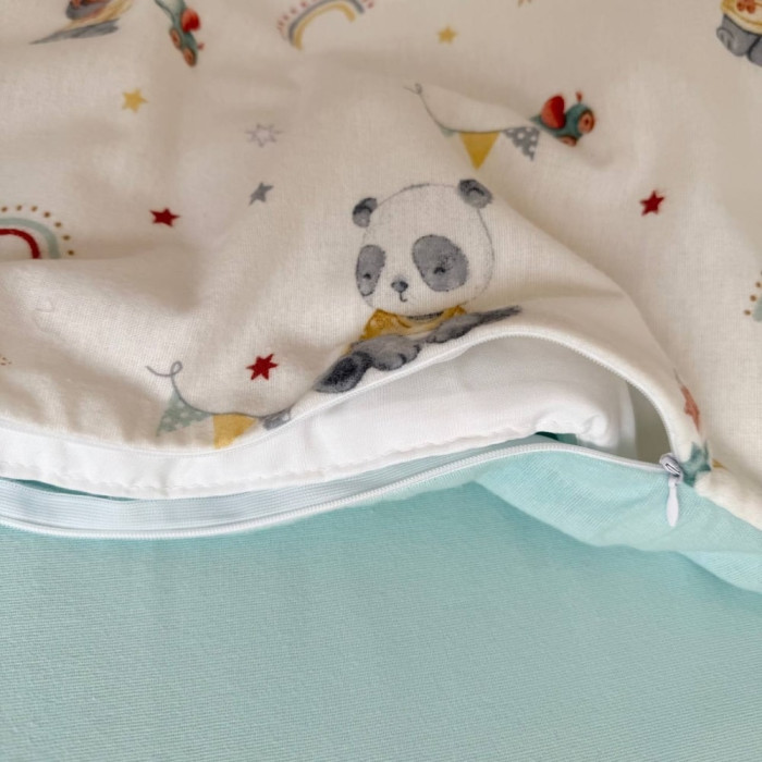Дитяча постільна білизна для немовлят Панди з іграшками Маленька Соня фланель